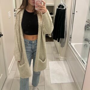 Cozy Beige Knit Aerie Cardigan